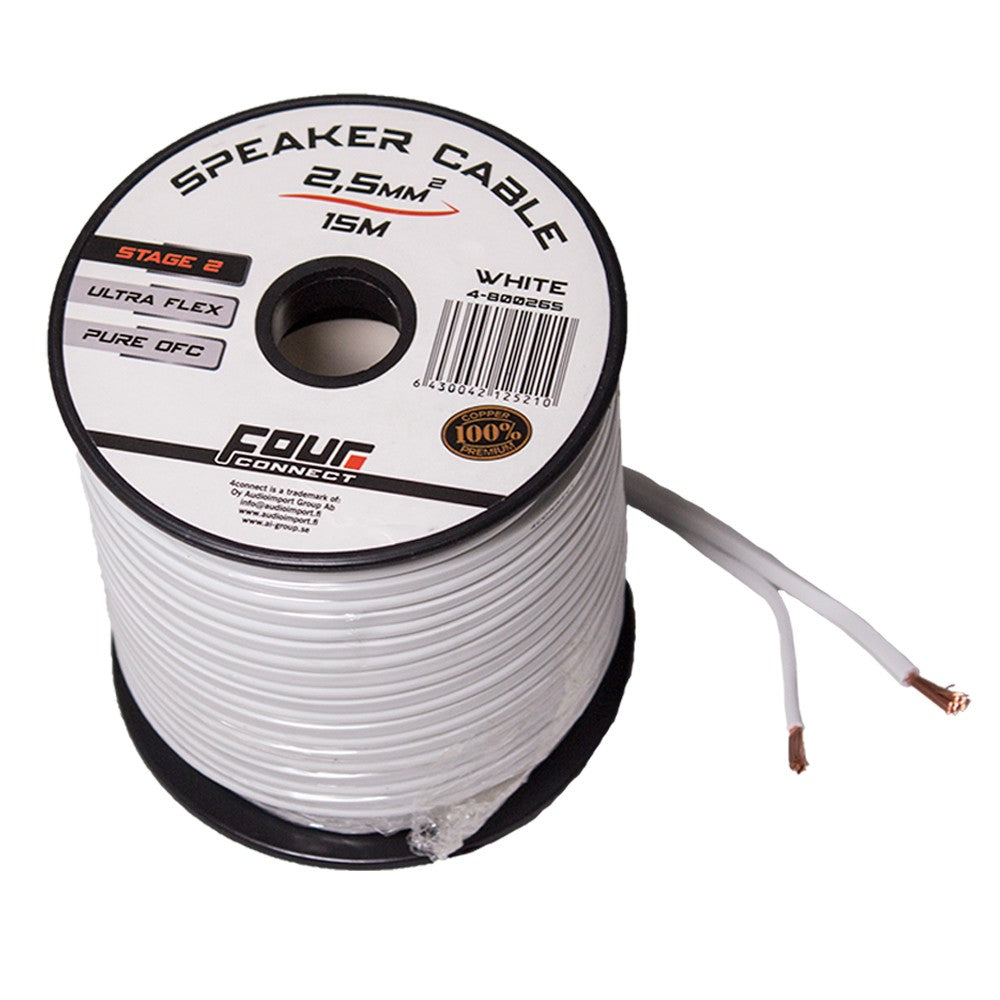 FOUR Connect 4-800265 OFC-minispool baltas 2x2.5mm2, 15m