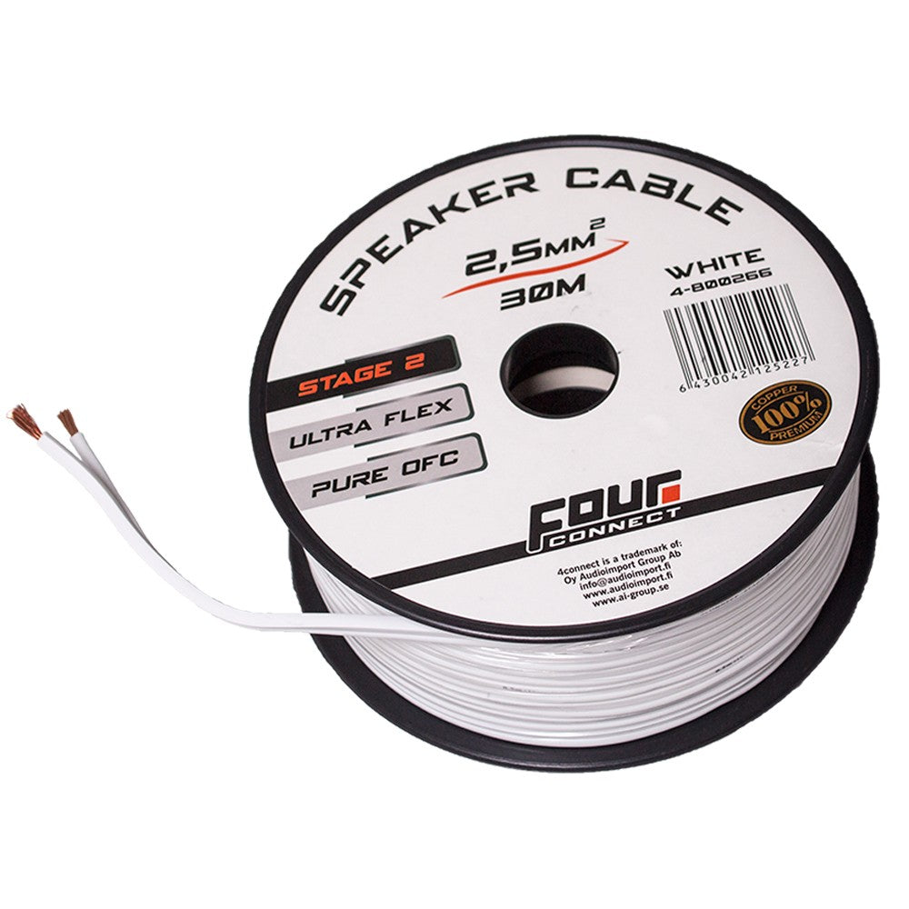 FOUR Connect 4-800266 OFC-minispool baltas 2x2.5mm2, 30m