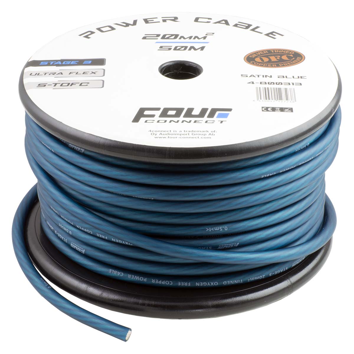 FOUR Connect 4-800313 STAGE3 20mm2 Satin Blue S-TOFC maitinimo kabelis