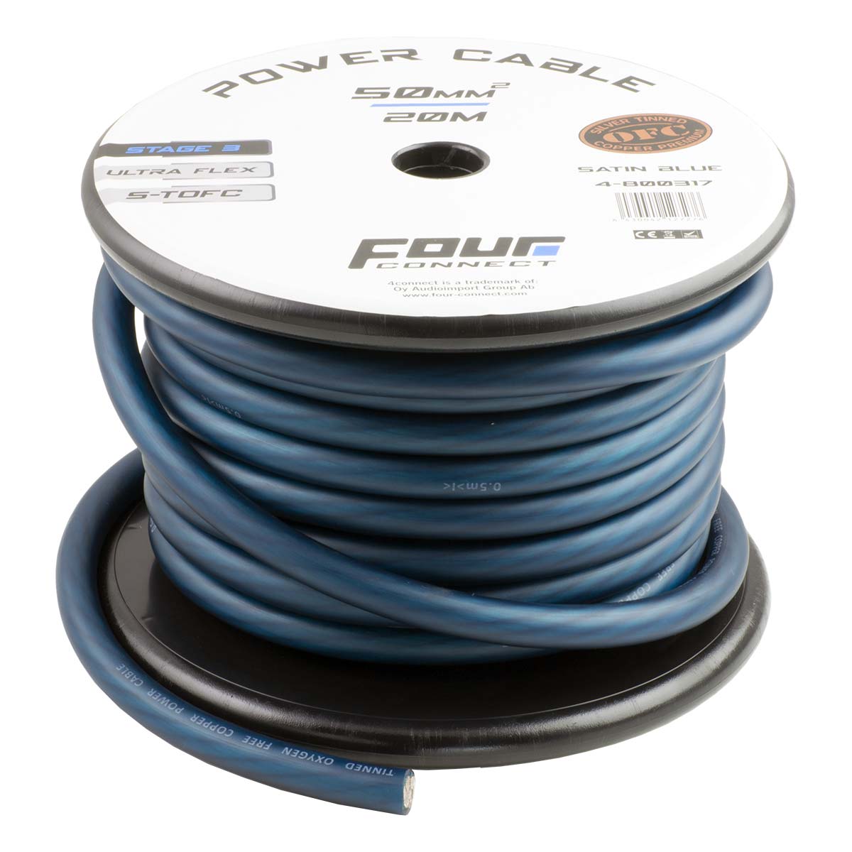 FOUR Connect 4-800317 STAGE3 50mm2 Satin Blue S-TOFC virtakabelis