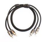 FOUR Connect 4-800351 STAGE3 RCA kabelis 0.75m - pintos RCA jungtys su metalinėmis detalėmis
