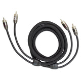 FOUR Connect 4-800352 STAGE3 RCA kabelis 1.5m - Austintytas kabelis su RCA jungtimis ir logotipu