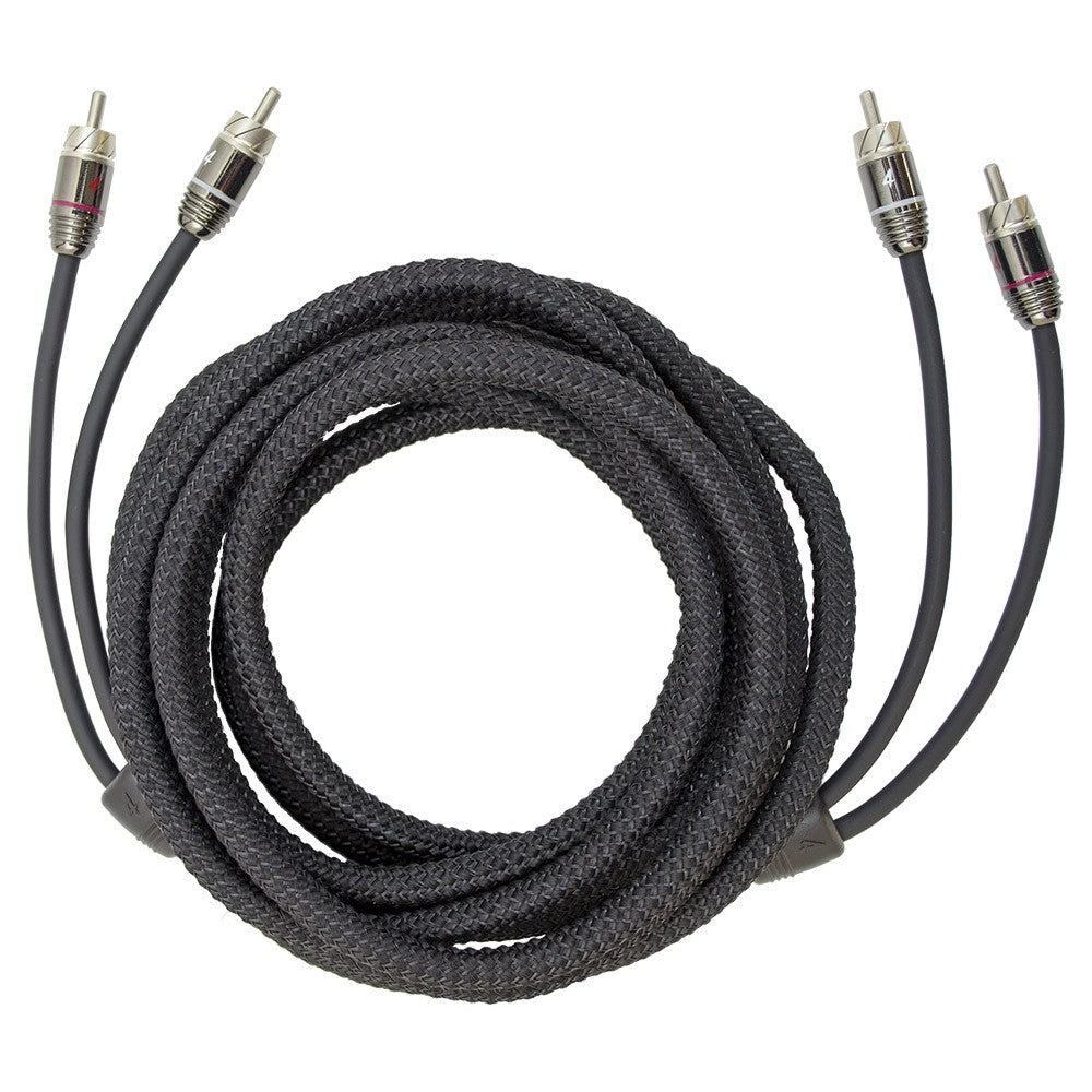 FOUR Connect 4-800354 STAGE3 RCA kabelis 3.5m - Gomėtas kabelis su RCA jungtimis iš arti