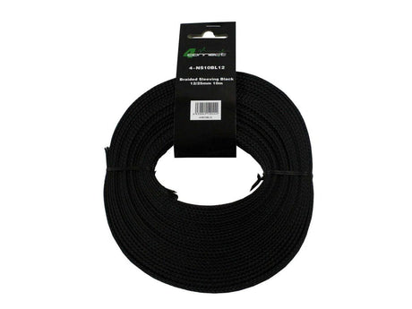 FOUR Connect 4-NS10BL12 nailono apsauga Juoda 12/25mm 10m