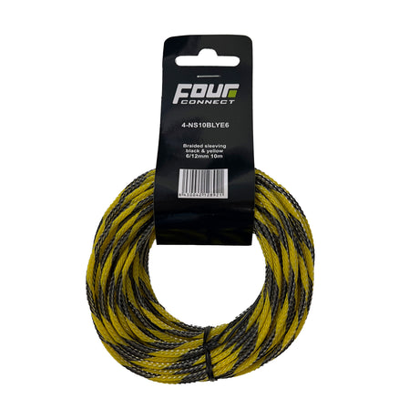 FOUR Connect 4-NS10BLYE6 Nailoninis šarvas Black/Yellow 6/12mm 10m