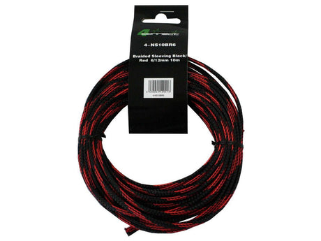 FOUR Connect 4-NS10BR6 nailoninis šarvas red/black 6/12mm 10m