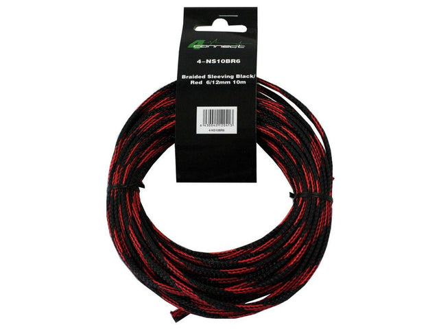 FOUR Connect 4-NS10BR6 nailoninis šarvas red/black 6/12mm 10m