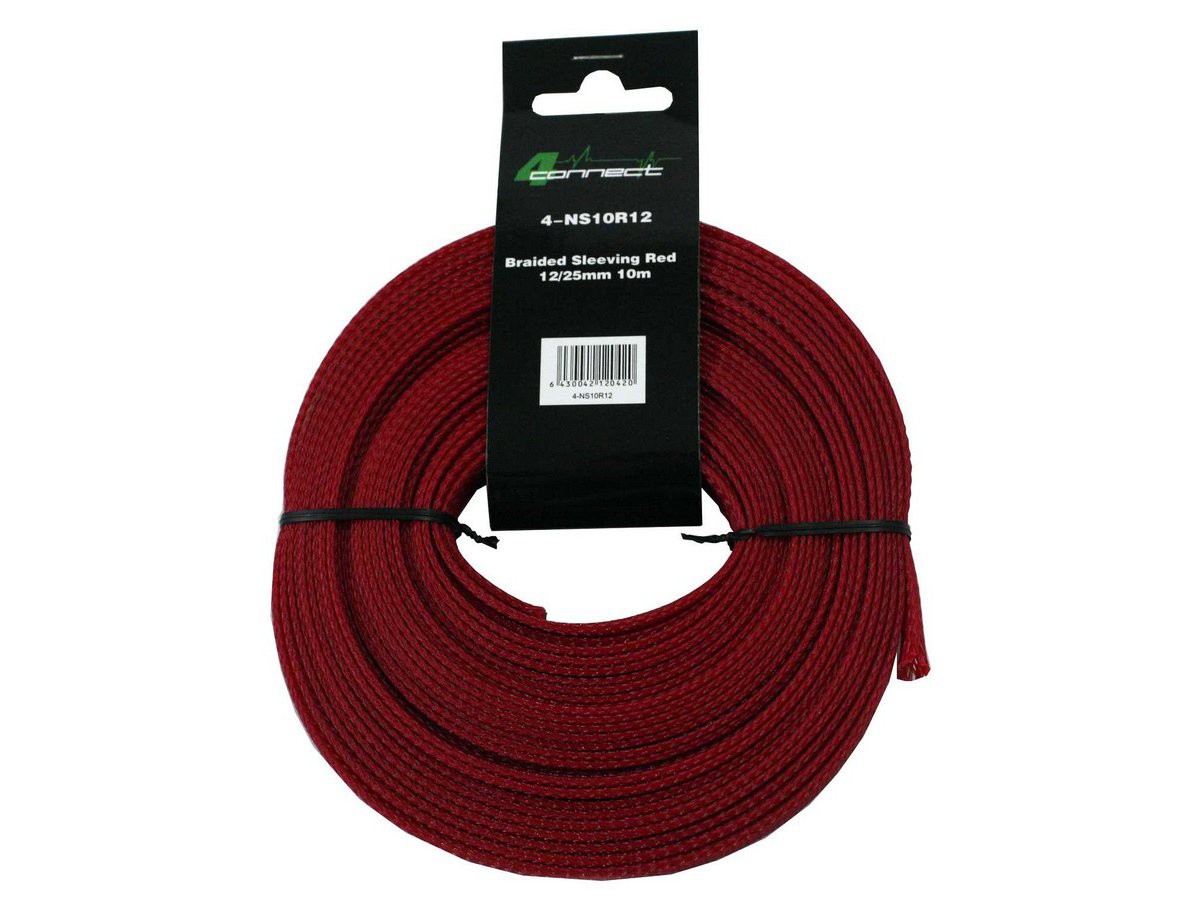 FOUR Connect 4-NS10R12 nailoninis šarvas Red 12/25mm 10m