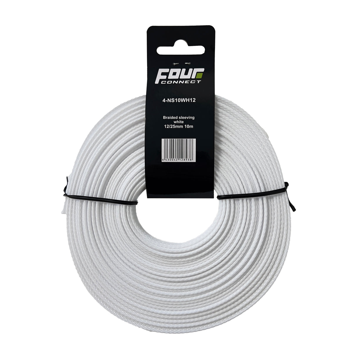 FOUR Connect 4-NS10WH12 Nailoninis šarvas White 12/25mm 10m