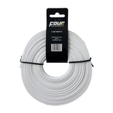 FOUR Connect 4-NS10WH12 Nailoninis šarvas White 12/25mm 10m