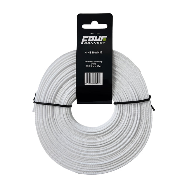 FOUR Connect 4-NS10WH12 Nailoninis šarvas White 12/25mm 10m