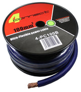 FOUR Connect 4-PC100B maitinimo laidas 100mm2 mėlynas 12m - ritininis laidas su atviru galu