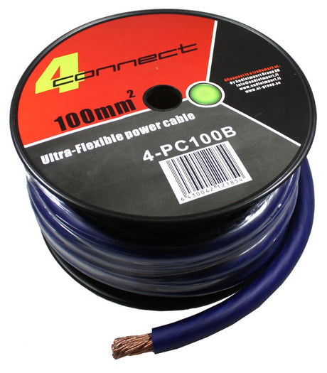 FOUR Connect 4-PC100B maitinimo laidas 100mm2 mėlynas 12m - ritininis laidas su atviru galu
