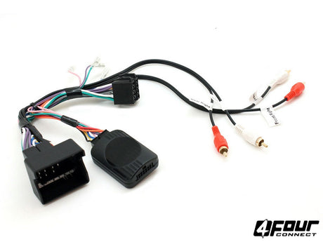FOUR Connect Audi vairuotojo pultelio adapteris - RCA jungtys ir laidų raizginys