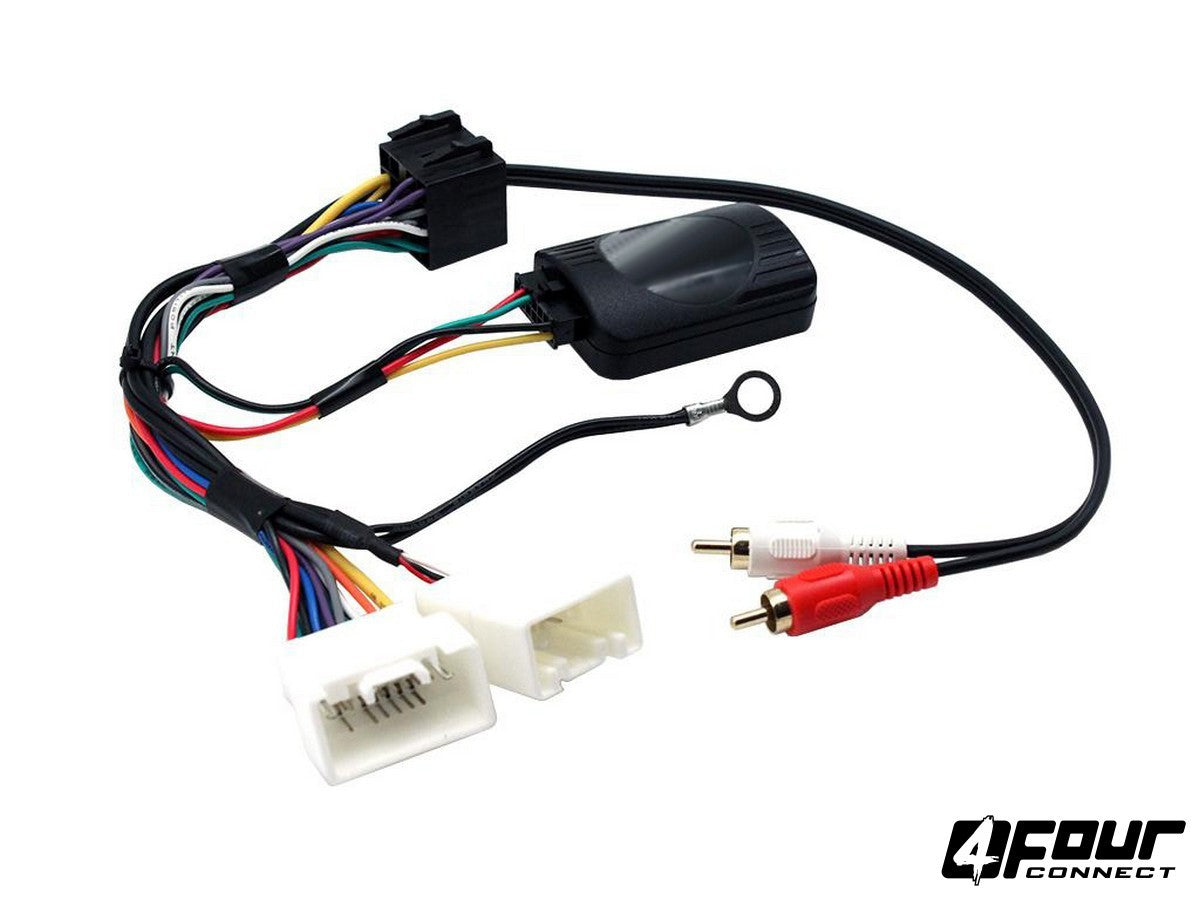 FOUR Connect Citroen/Peugeot/Mitsubishi vairo nuotolinio valdymo adapteris - laidų jungtys ir RCA kištukai