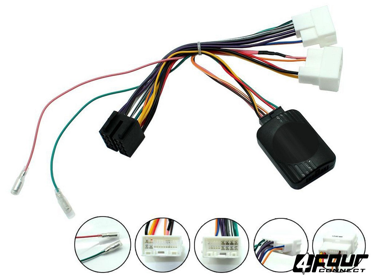 FOUR Connect Hyundai vairo nuotolinio valdymo adapteris - laidų jungtys ir valdymo blokelis