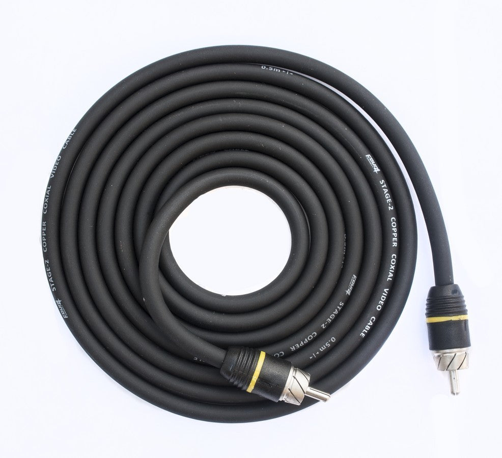 FOUR Connect STAGE2 4-800621 RCA-video 5.5m - RCA jungtys su geltonomis detalėmis iš arti