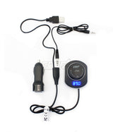 FOUR Mobile 4-FMTBT2 FM siųstuvas Bluetooth V4.2 - visos jungtys ir laidai išdėstyti ant baltos drobės