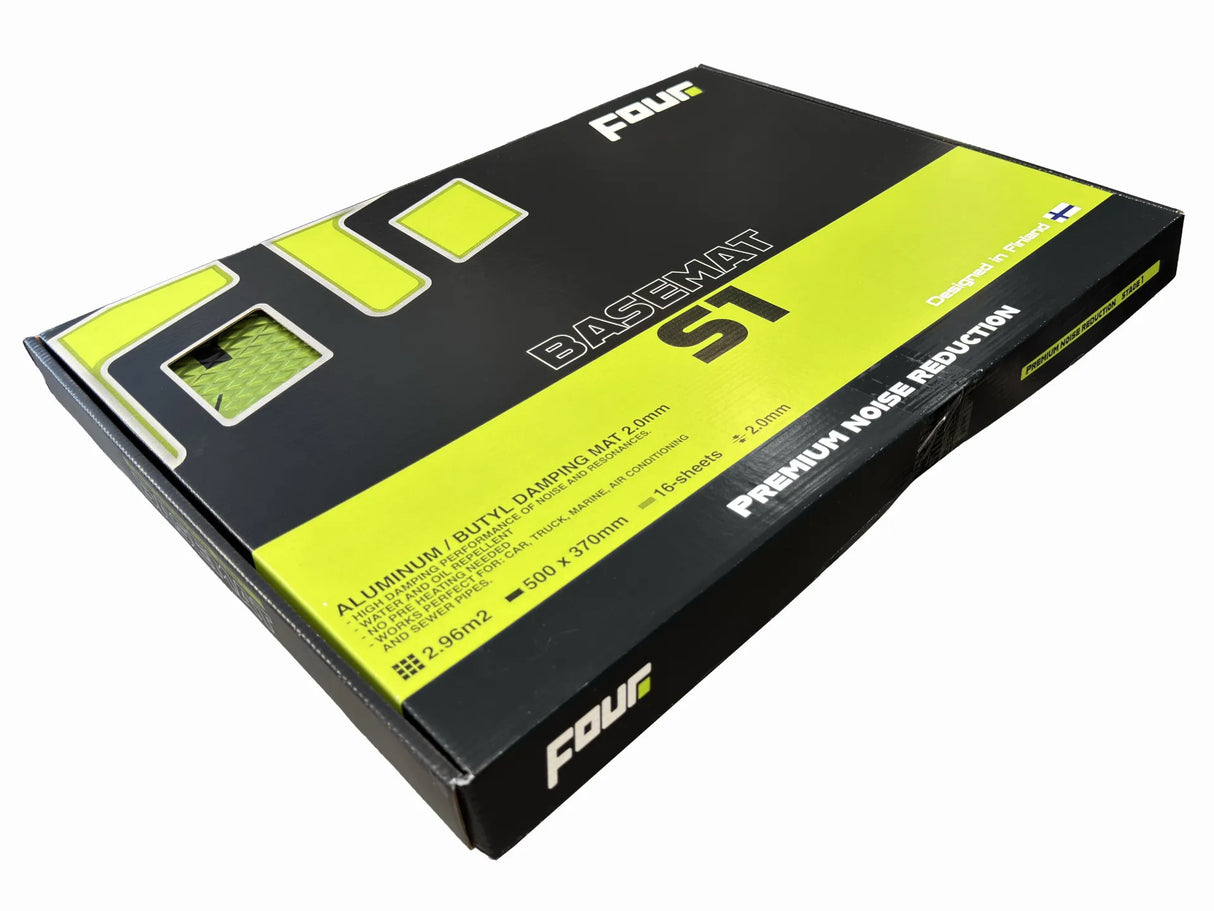 FOUR S1-BaseMat 2,0 MM 500*370 - Šoninis kampas su informaciniu užrašu