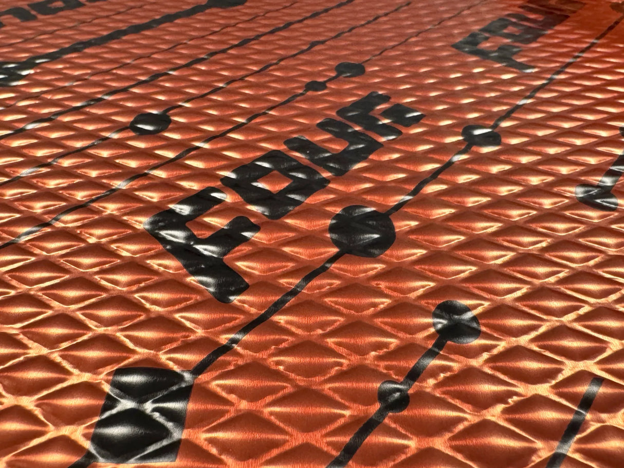 FOUR S2-BaseMat 2,5 MM 500*370 - Oranžinis paviršius su juodais simboliais
