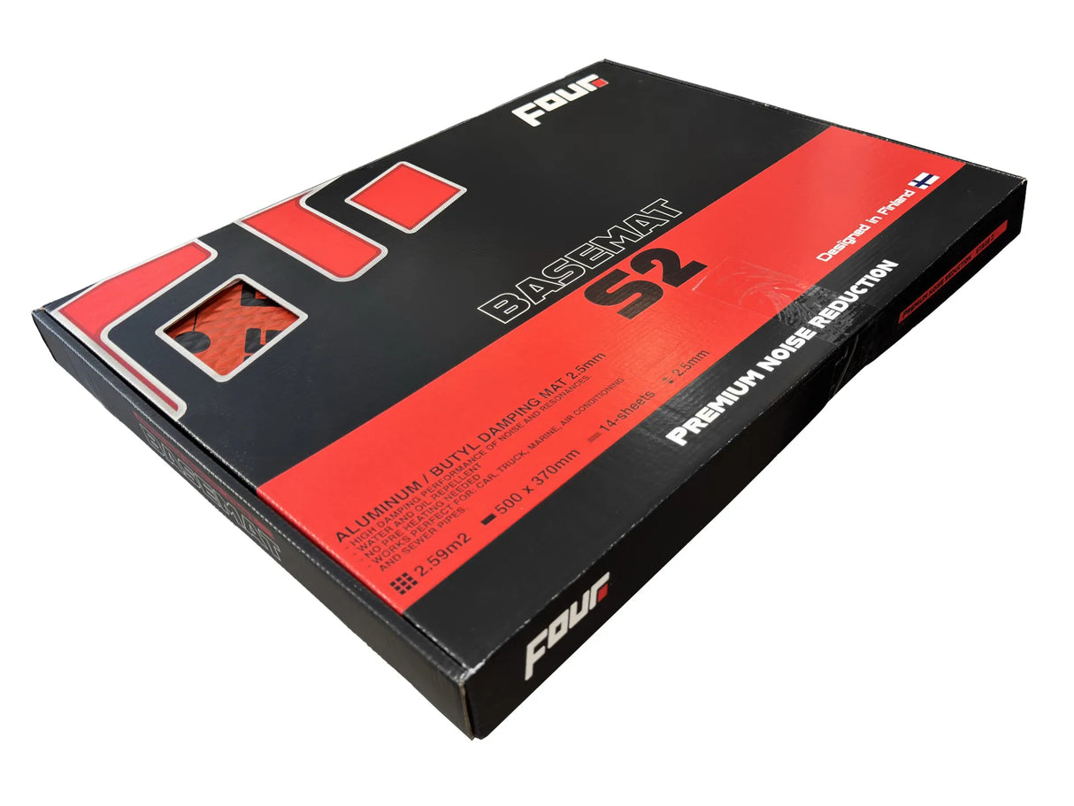 FOUR S2-BaseMat 2,5 MM 500*370 - Pakuotė su išpjova ir matomu produktu