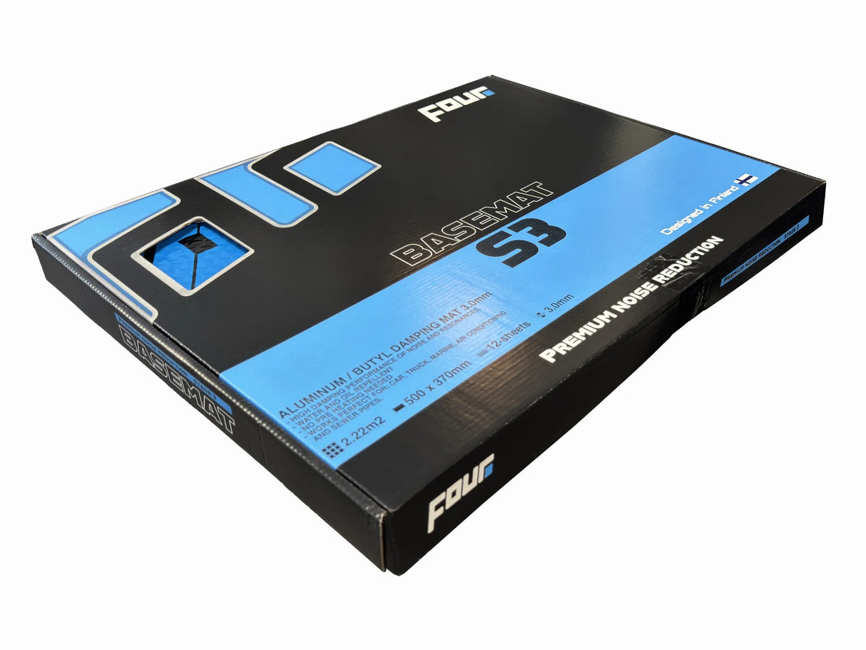 FOUR S3-BaseMat 3,0 MM 500*370 - Dėžutės kampas su išpjova ir matomu vidumi