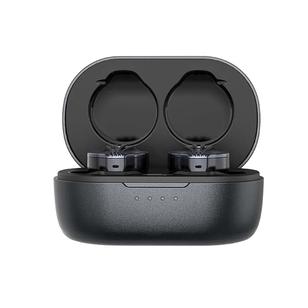 FiiO FW5, In-Ear belaidės ausinės - Atidarytas dėklas su ausinėmis ir indikatoriais