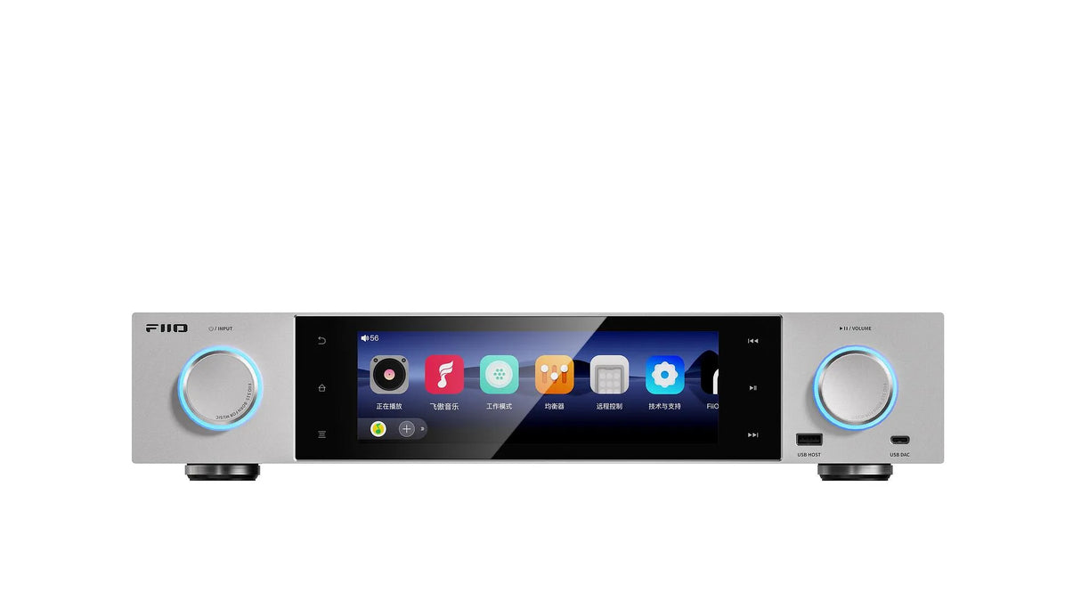 FiiO S15, tinklo grotuvas su integruotu DAC - Ekranas su piktogramomis ir valdymo ratukai