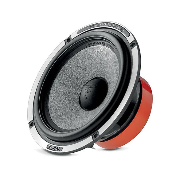 Focal 165 W-XP, komponentiniai garsiakalbiai 200W (UTOPIA M) - Raudonas korpusas ir sidabrinis rėmelis iš arti
