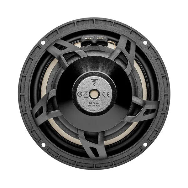 Focal ES 165 K2S, komponentiniai garsiakalbiai 140W (K2 POWER) - garsiakalbio galinė dalis su logotipais