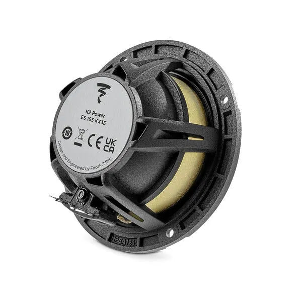 Focal ES 165 KX3E, 3-jų juostų komponentiniai garsiakalbiai (K2 POWER) - Garsiakalbio galinė dalis su sertifikatais