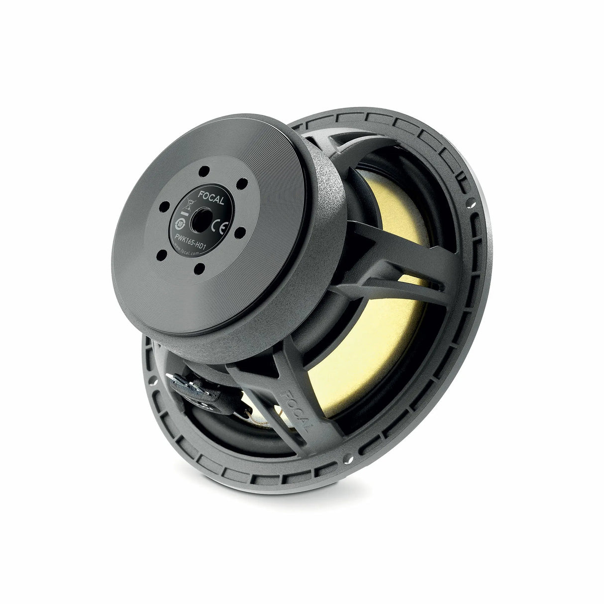 Focal HDK 165 - 2014 UP, komponentiniai garsiakalbiai motociklui - Garsiakalbio galinė dalis su logotipu