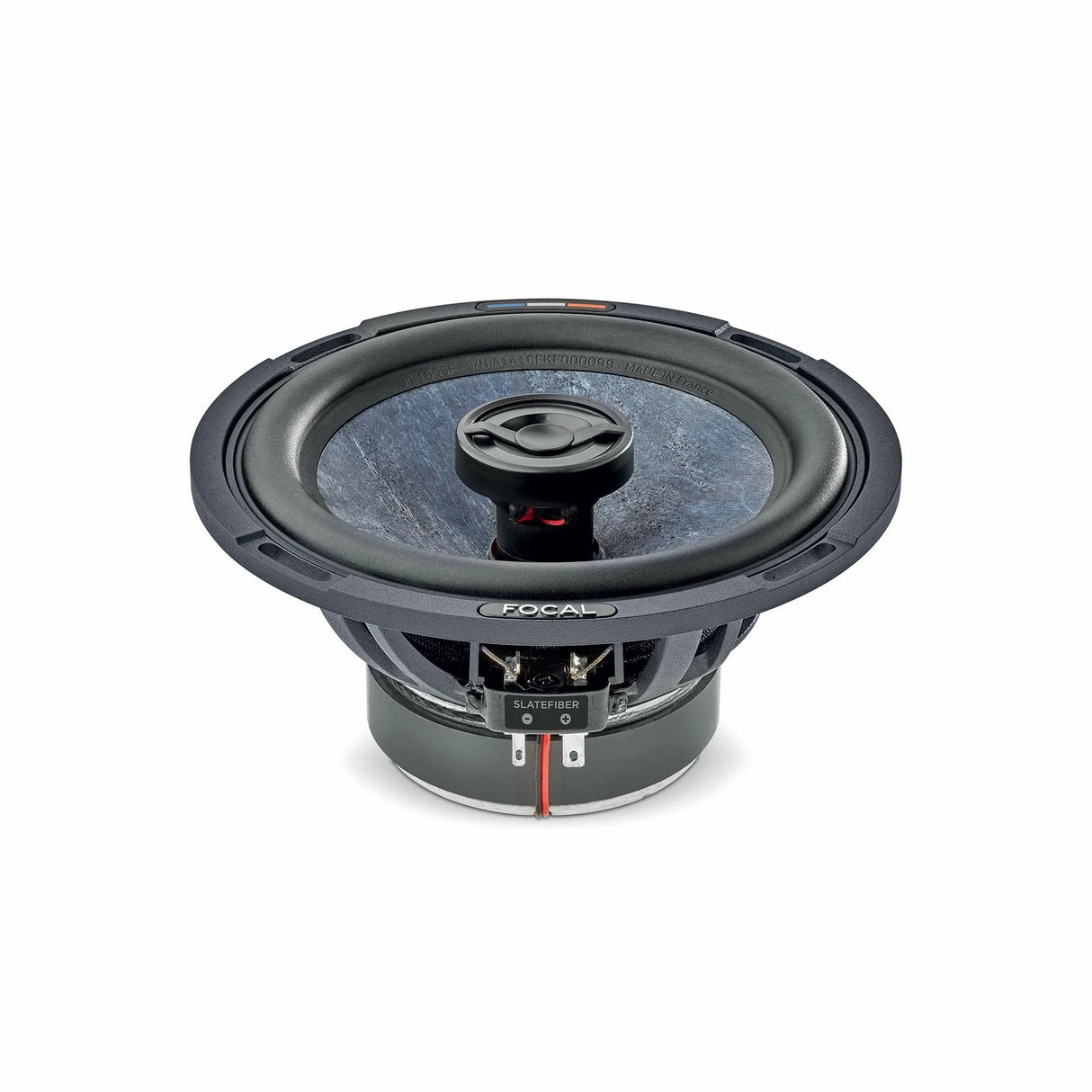 Focal PC 165 SF, koaksialiniai garsiakalbiai 160W (SLATEFIBER) - Garsiakalbio jungtys ir pavadinimas