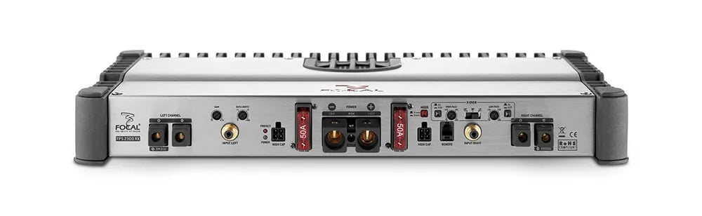 Focal POWER SYMMETRIC FPS 2300RX, garso stiprintuvas - Galinė panelė su jungtimis ir saugikliais