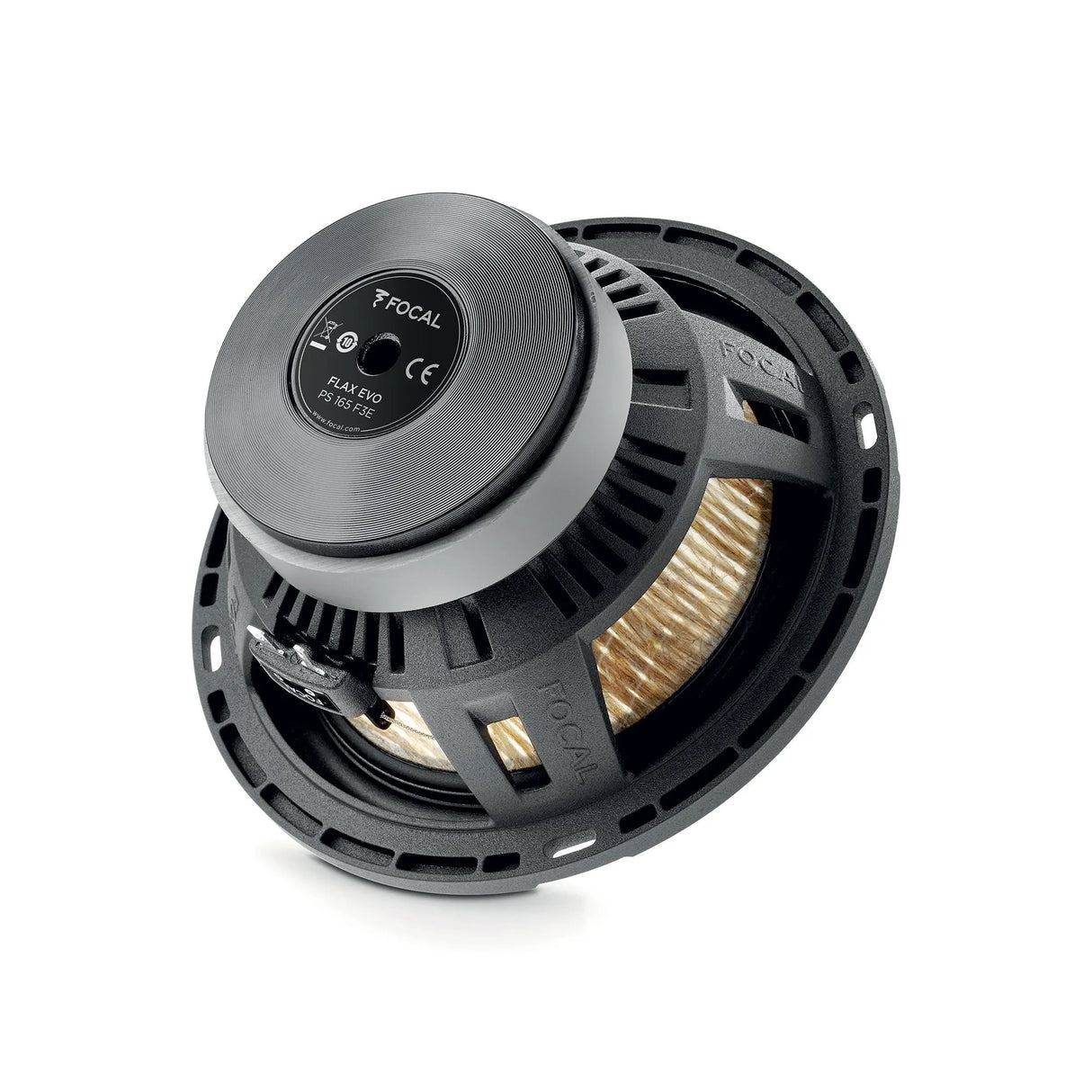 Focal PS 165 F3E, 3-jų juostų komponentiniai garsiakalbiai (FLAX EVO) - garsiakalbio galinė dalis su logotipu