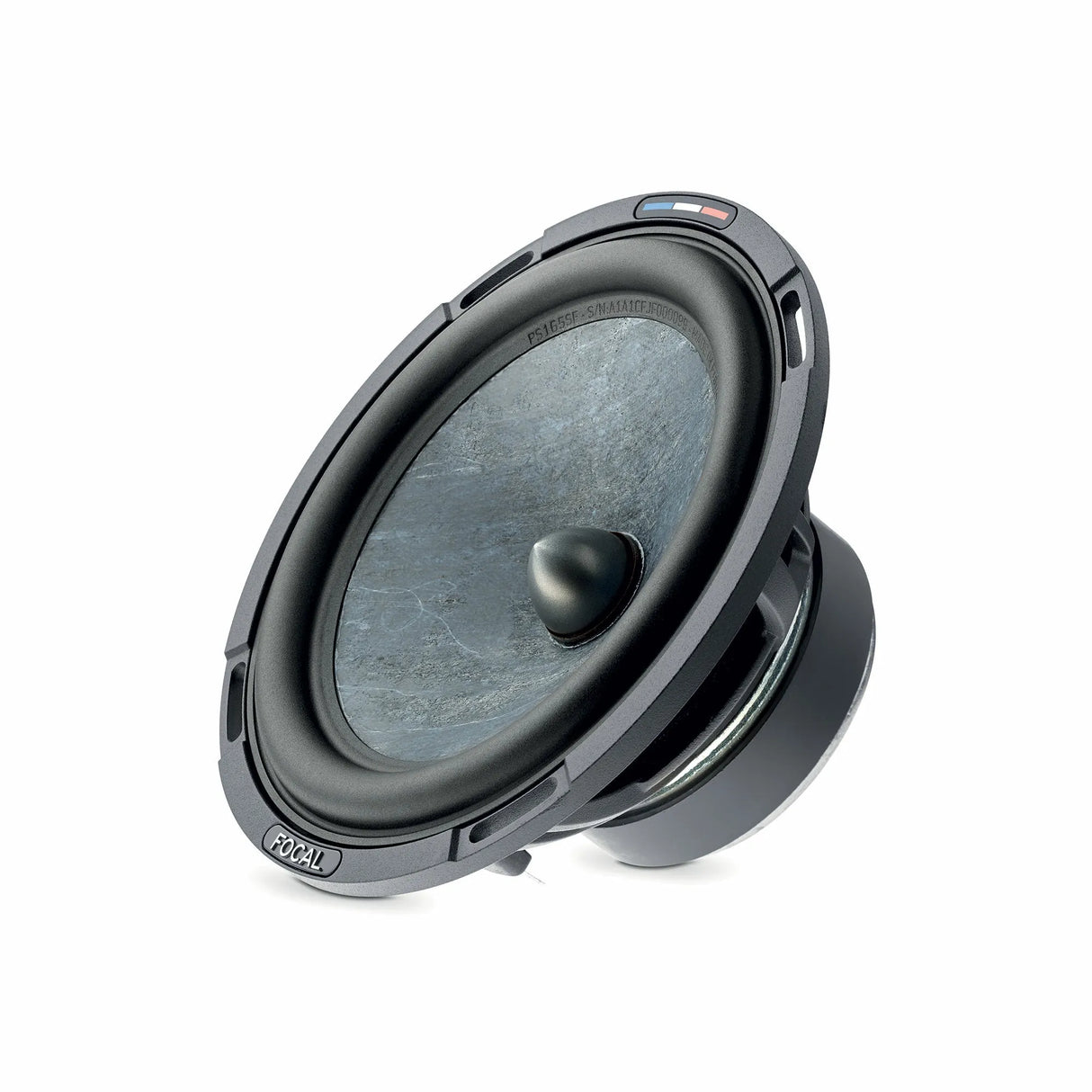 Focal PS 165 SF, komponentiniai garsiakalbiai 160W (SLATEFIBER) - Prancūzijos vėliavos spalvos ant korpuso