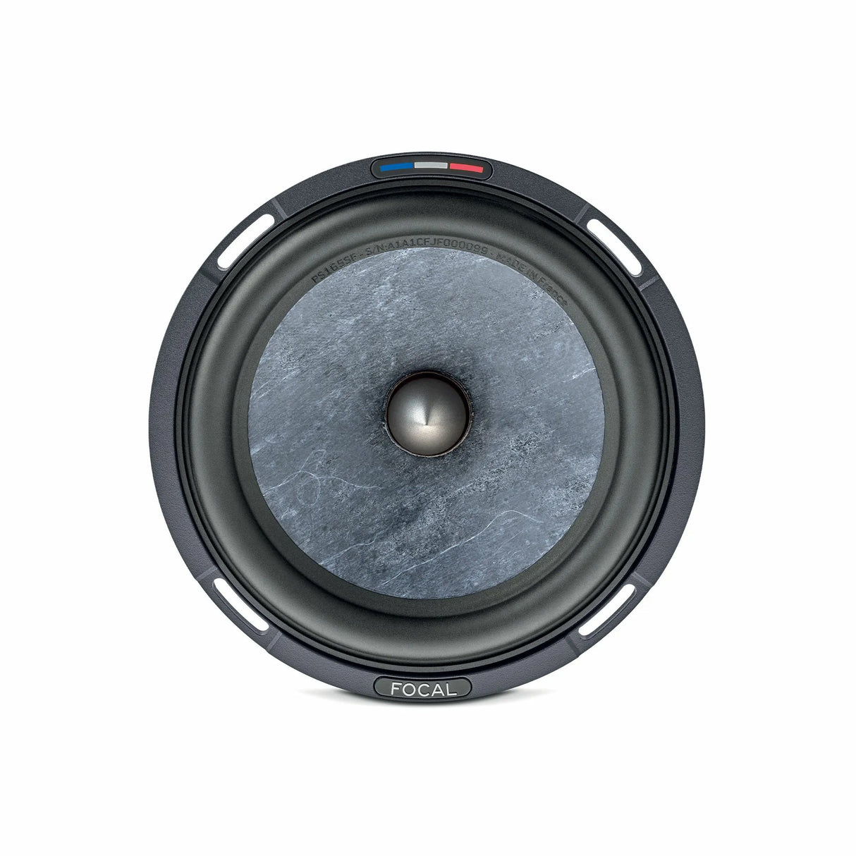 Focal PS 165 SF, komponentiniai garsiakalbiai 160W (SLATEFIBER) - Prancūzijos vėliavos spalvos ir logotipas