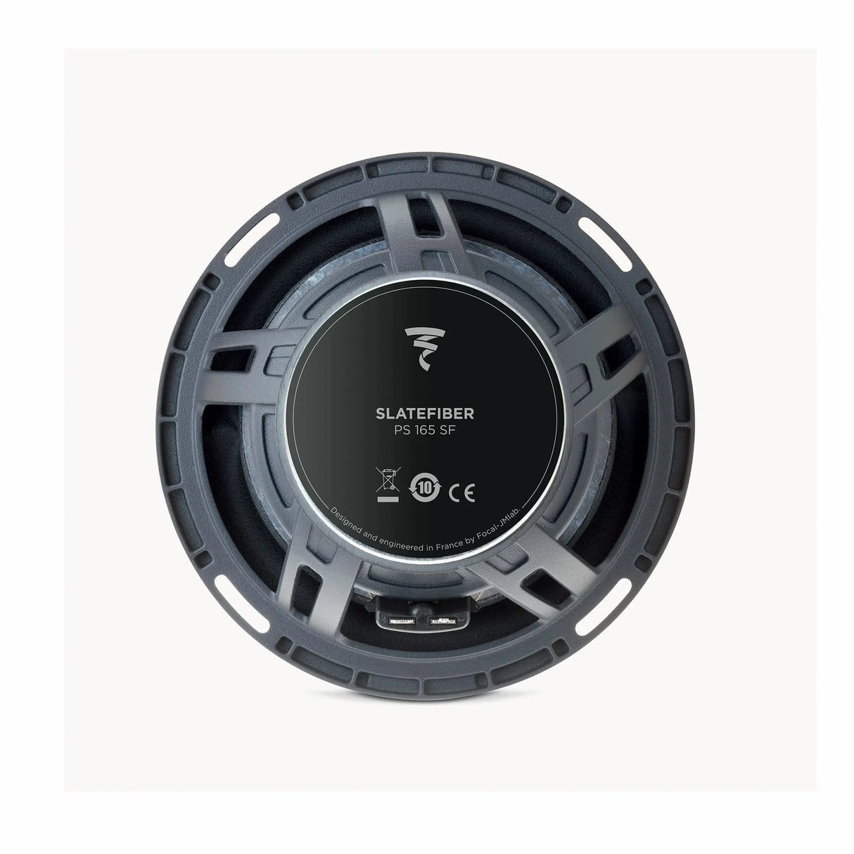 Focal PS 165 SF, komponentiniai garsiakalbiai 160W (SLATEFIBER) - Garsiakalbio galinė pusė su logotipu