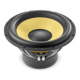 Focal SUB 30 KXE, žemų dažnių garsiakalbis 1600W (K2 POWER) - Garsiakalbio jungtys ir prekės ženklas iš apačios