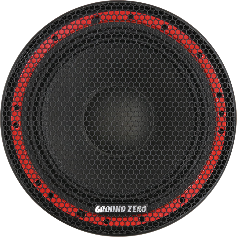 GROUND ZERO GZCM 6.5N-PROX - Garsiakalbis su raudonu žiedu ir tinkleliu