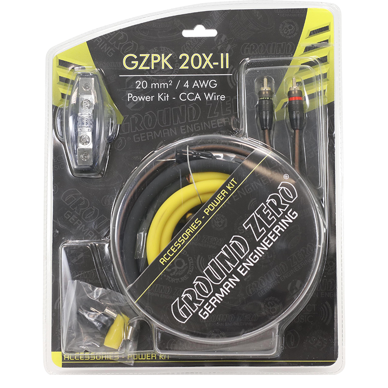Ground Zero GZPK 20X-II, 20 mm² kabelių rinkinys stiprintuvo pajungimui