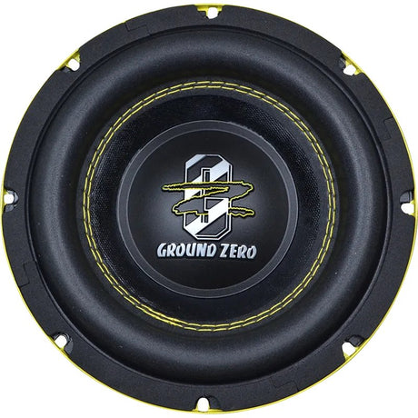 Ground Zero Radioactive GZRW 8XSPL-D1 - Geltona siūlė, logotipas, geltonas rėmelis