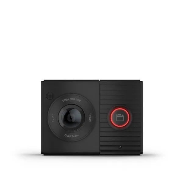Garmin Dash Cam Tandem, vaizdo registratorius - Mygtukas su raudonu žiedu ir kamera