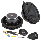 Garsiakalbiai Ground Zero GZCS 100MINI, 10 cm, komponentai, 100W - komponentiniai garsiakalbiai su aukštų dažnių garsiakalbiais