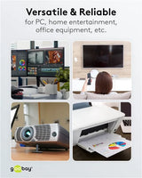 Goobay Angled IEC Cord, maitinimo laidas su kampinėmis jungtimis, 3 m