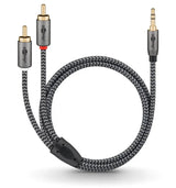 Goobay Audio Adapter Cable AUX, 3.5 mm į 2x RCA garso kabelis, 2 m
