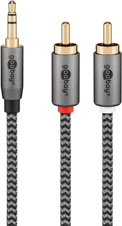 Goobay Audio Adapter Cable AUX, 3.5 mm į 2x RCA garso kabelis, 3 m