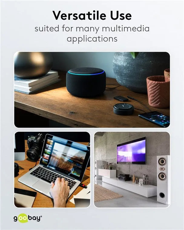 Goobay Audio Adapter Cable AUX, 3.5 mm į 2x RCA garso kabelis, 5 m