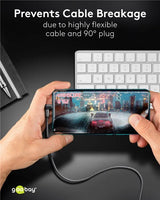 Goobay Audio Connection Cable, AUX 3.5 mm garso laidas, 0.5 m