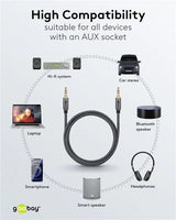 Goobay Audio Connection Cable AUX, 3.5 mm stereo, garso kabelis, 2 m